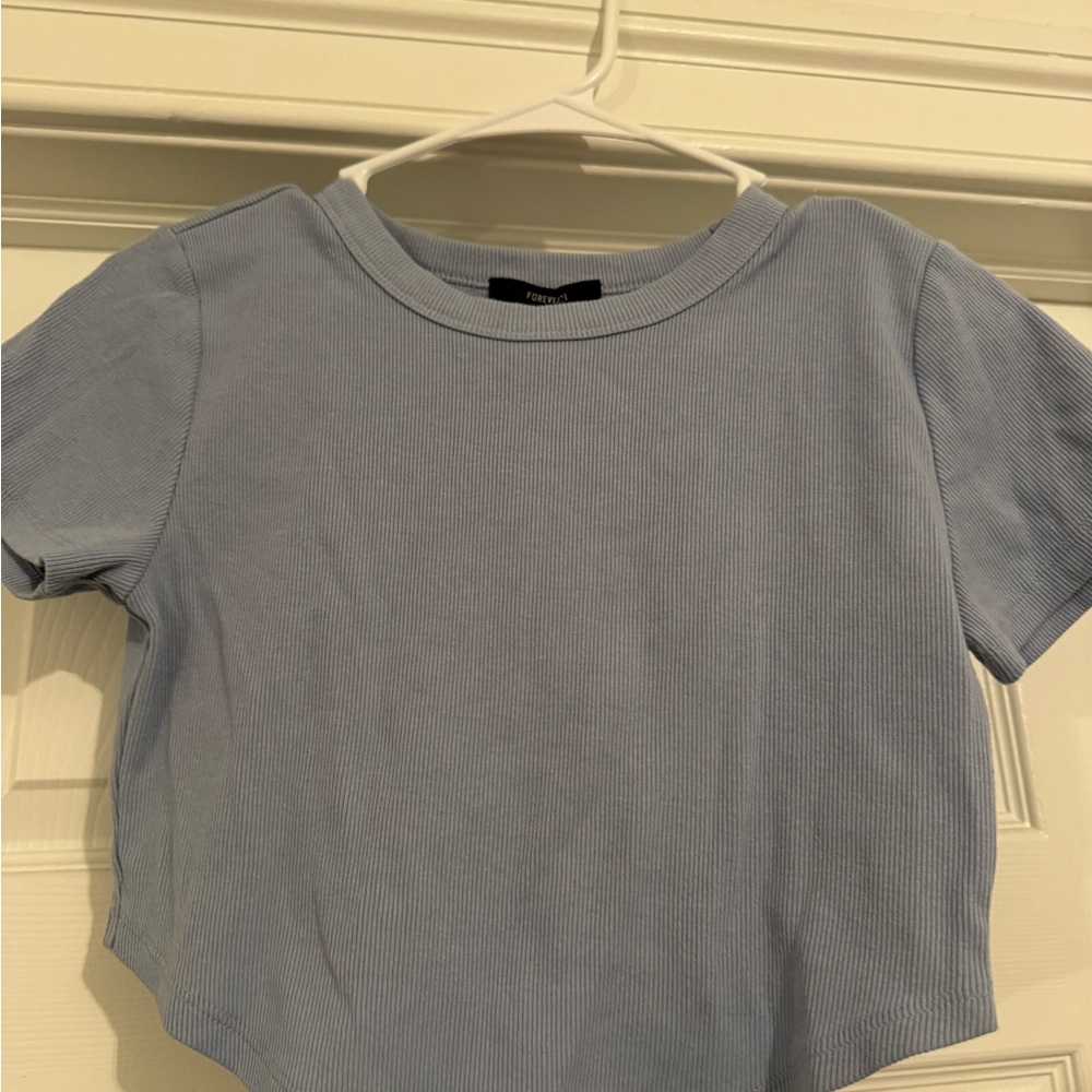 Forever 21 Sky Blue Short Sleeve Tee